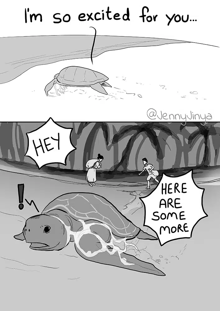 Jenny Jinya's sea turtle comic 